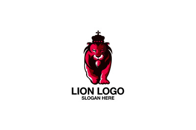 lion vector template logo design
