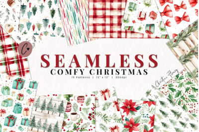 Seamless Comfy Christmas Digital Paper