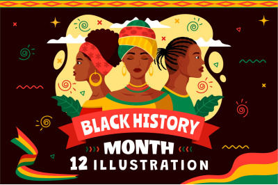 12 Black History Month Illustration