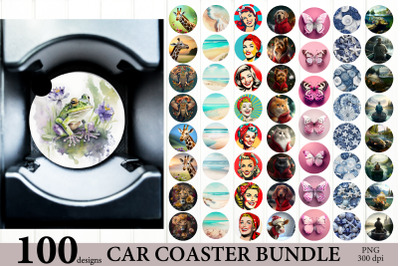 Car Coaster Bundle. Car Coaster Sublimation Design PNG.