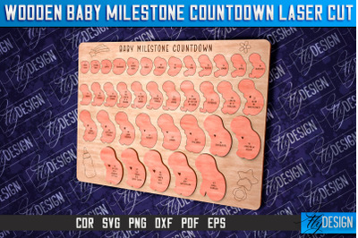 Wooden Baby Milestone Countdown | Wooden Puzzle Laser Cut