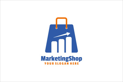 marketing shop vector template logo design