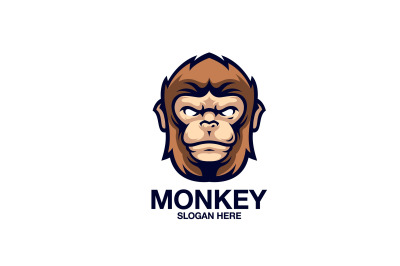 monkey face vector template logo design