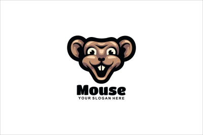 mouse face vector template logo design