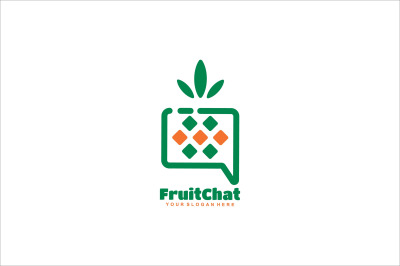 nature chat vector template logo design