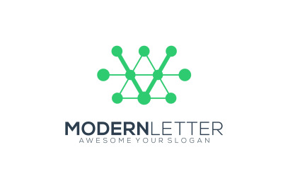 network molecules vector template logo design