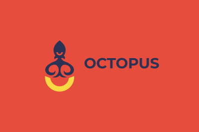octopus logo vector template logo design