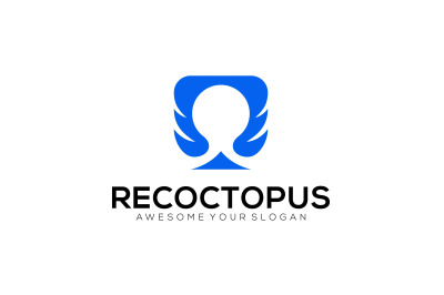 octopus pattern vector template logo design