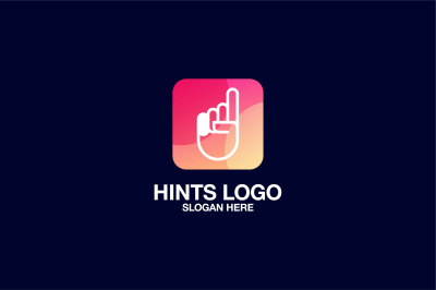 out finger vector template logo design