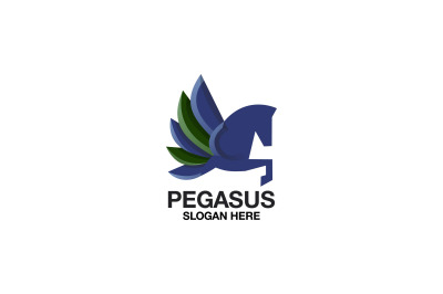 pegasus vector template logo design