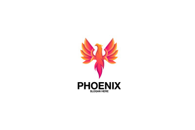 phoenix bird vector template logo design