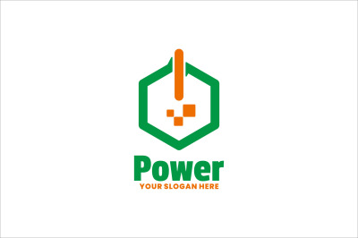 power button icon vector template logo design