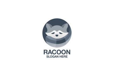 raccoon vector template logo design