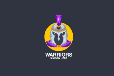 spartan warrior logo vector template logo design