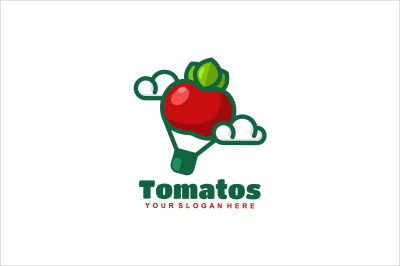 tomato clouds vector template logo design