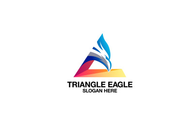 triangle eagle vector template logo design