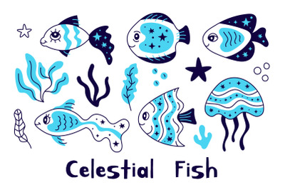 Celestial Fish Doodles