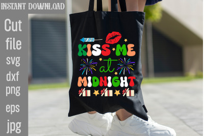 Kiss Me At Midnight SVG cut file,Happy New Year 2024 Png , Disco Ball