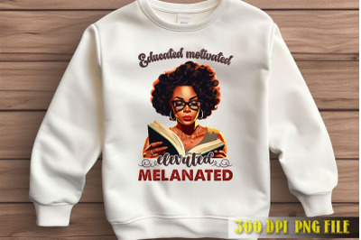 Melanated and Educated Graphic