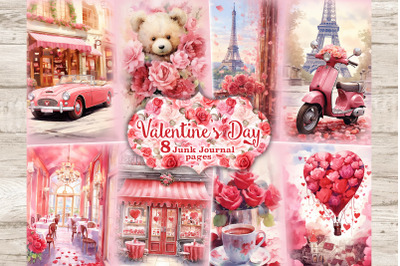 Valentines Day Junk Journal Pages | Picture Collage