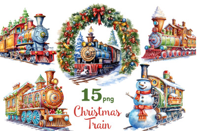 Christmas Train Clipart | Winter Clipart Bundle