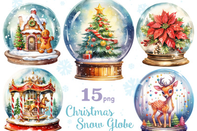 Christmas Snow Globe PNG | Christmas Ball Clip Art Set