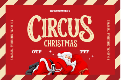 马戏团圣诞节字体，OTF，TTF，SVG，Cricut字体，Glowforge