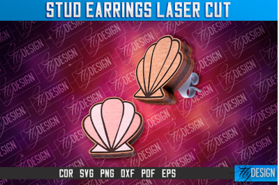 Seashe  Stud Earrings Laser Cut | Accessories Laser Cut