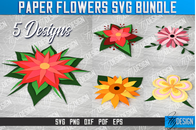 Paper Flower SVG Design | Flower SVG Design | Mothers Day Gift