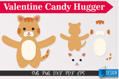 Cat Valentine Candy Hugger SVG | Candy Hugger SVG | Animals SVG