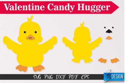 Chicken  Valentine Candy Hugger SVG | Candy Hugger SVG | Animals SVG