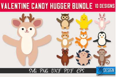 Valentine Candy Hugger SVG | Candy Hugger SVG | Animals SVG