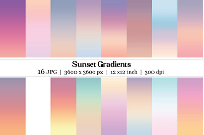 Sunset Gradient Digital Paper Bundle