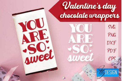 Valentine&#039;s Day Chocolate Wrappers SVG | Chocolate Wrappers Design