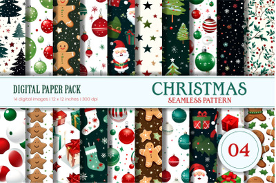 Christmas seamless pattern 04. Digital Paper.