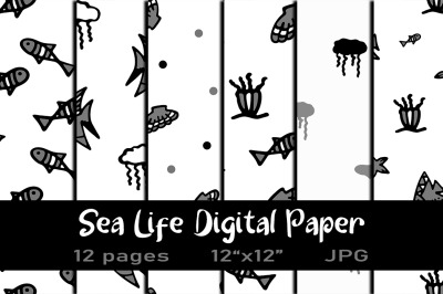 Underwater Background Under the Sea Digital Paper Pack