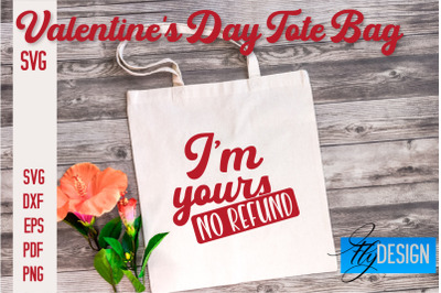 Valentine&#039;s Day Tote Bag | Quotes SVG Design | Valentine&#039;s Day Quotes