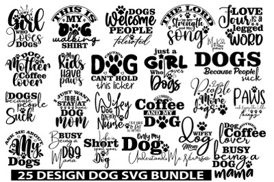 25 Dog SVG Bundle