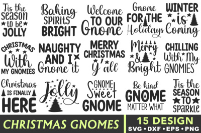 Christmas Gnomes SVG Bundle