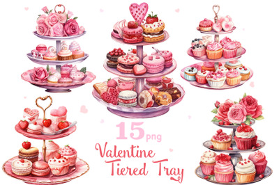 Valentines Day Tiered Tray Clipart | Love Graphics Bundle