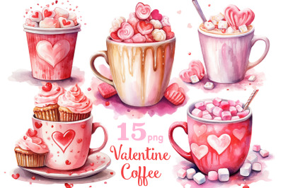 Valentine&#039;s Day Coffee Clipart | Romance Clipart
