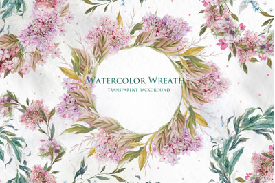 15 Watercolor Hydrangea Wreath