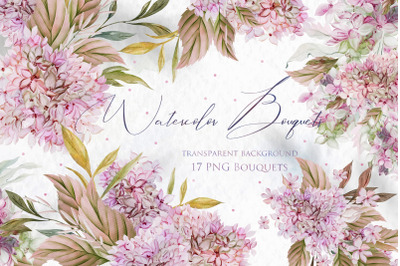 17 Watercolor Bouquets Hydrangea