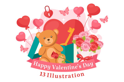 13 Happy Valentine&#039;s Day Illustration