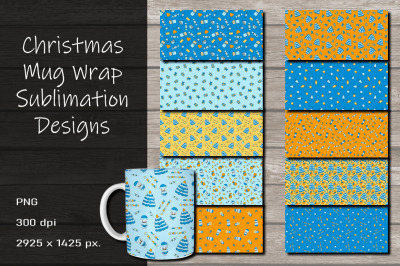 Christmas Mug Wrap Sublimation Design 15 oz.