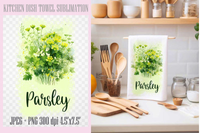 Parsley | Kitchen Dish Towel Sublimation