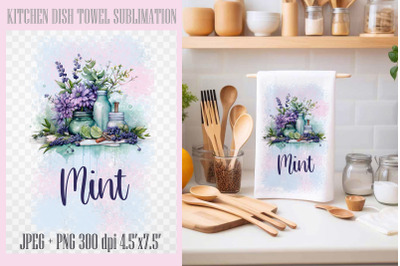 Mint PNG| Kitchen Dish Towel Sublimation