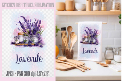 Lavende PNG| Kitchen Dish Towel Sublimation