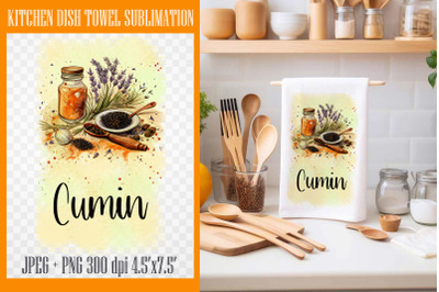 Cumin PNG| Kitchen Dish Towel Sublimation