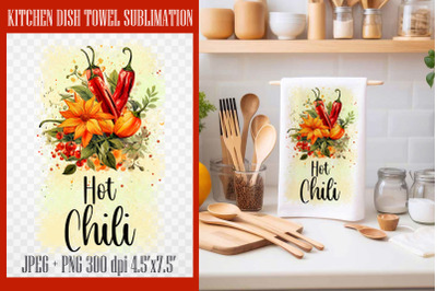 Hot Chili PNG| Kitchen Dish Towel Sublimation